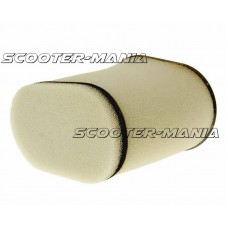 air filter double layer racing oval shape 28-55mm Carb. Connection, white