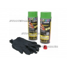 strippable lacquer Dupli-Color Sprayplast set green glossy 2x400ml