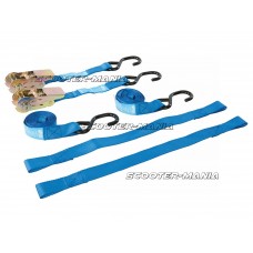 motorbike tie-down set 25mm with hooks - 2 pieces incl. securing loops