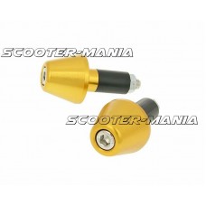 handlebar vibration dampers / bar ends short 13.5mm - gold-look