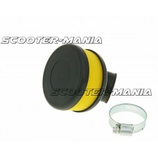 air filter Flat Foam yellow 28-35mm bent carb connection (adapter)