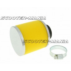 air filter Big Foam 28-35mm straight carb connection (adapter) yellow